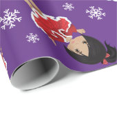 Multiculturele kerstdanser cadeaupapier (Rol Hoek)