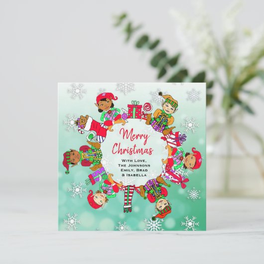 Multiculturele kleine duivelse films kaart (Staand voorkant)