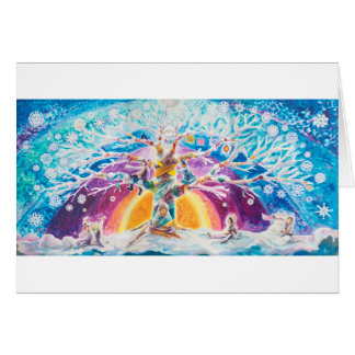 Multiculturele levensboom - Winter | Blanco kaart