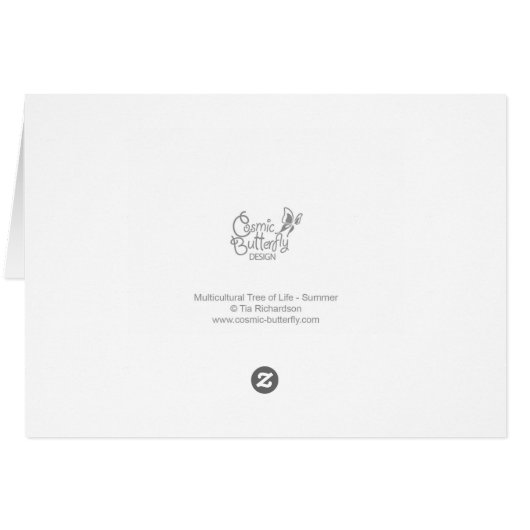 Multiculturele levensboom - zomer | Blanco kaart (Achterkant Horizontaal)