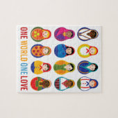 Multiculturele nestpoppen legpuzzel (Horizontaal)