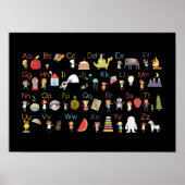  multiculturele omgeving rond het wereldalfabet poster (Voorkant)