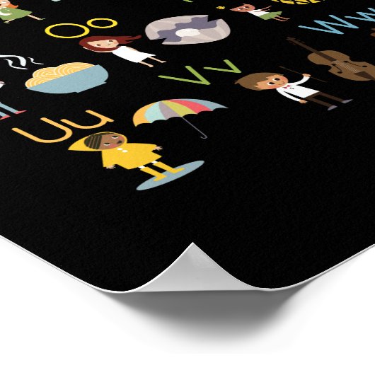  multiculturele omgeving rond het wereldalfabet poster (Hoek)