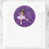 Multiculturele sterren en Moon Ballerina Ronde Sticker (Tas)