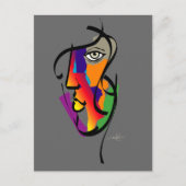 Multiculturele vrouw briefkaart (Voorkant)