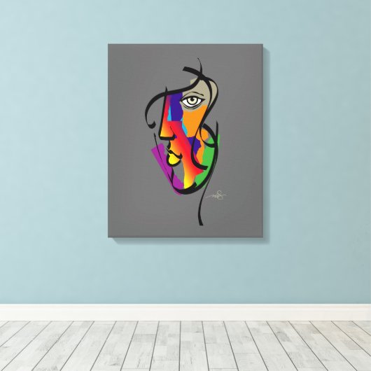 Multiculturele vrouw canvas afdruk (Insitu (Houten vloer))