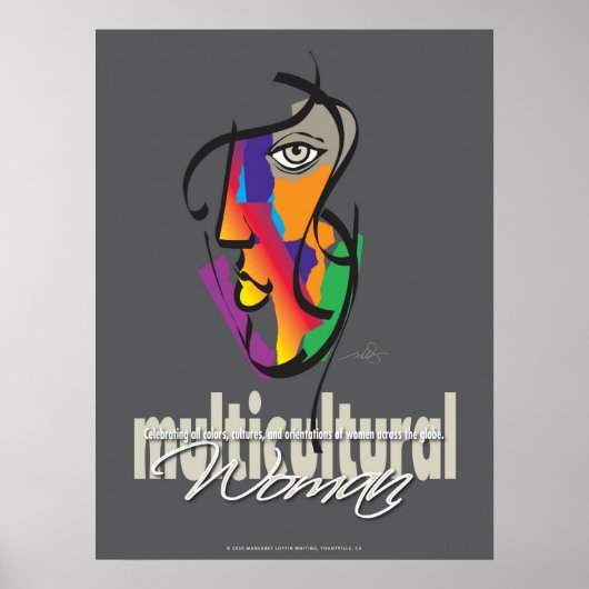 Multiculturele vrouw poster (Voorkant)
