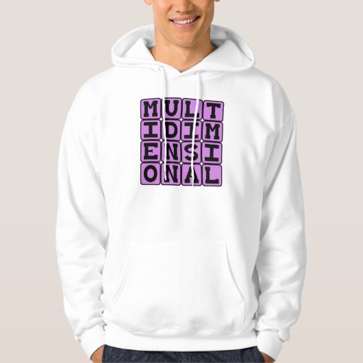 Multidimensionaal, over vele dimensies hoodie (Voorkant)