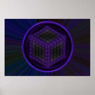 Multidimensionele kwantumexpressie poster