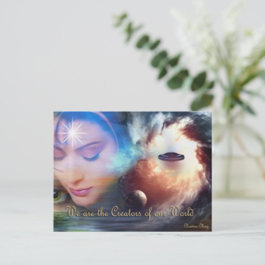 Multidimensionele werelden briefkaart (Staand voorkant)