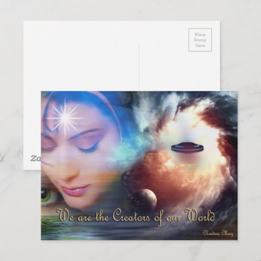 Multidimensionele werelden briefkaart (Voorkant / Achterkant)