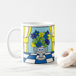 Multidisciplinair op klassieke mok van witte koffi