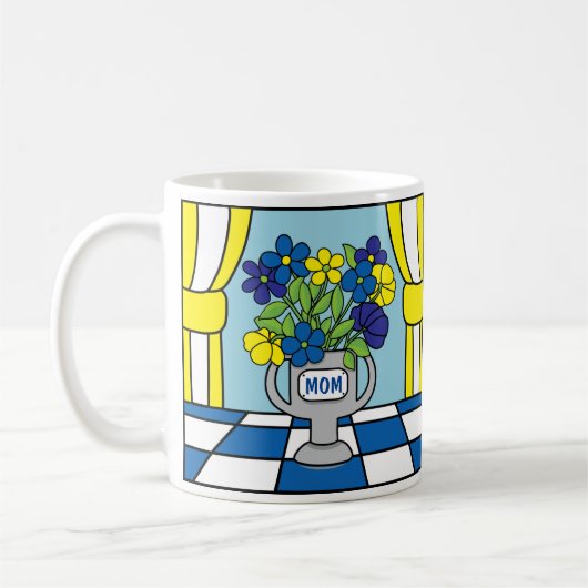 Multidisciplinair op klassieke mok van witte koffi (Links)