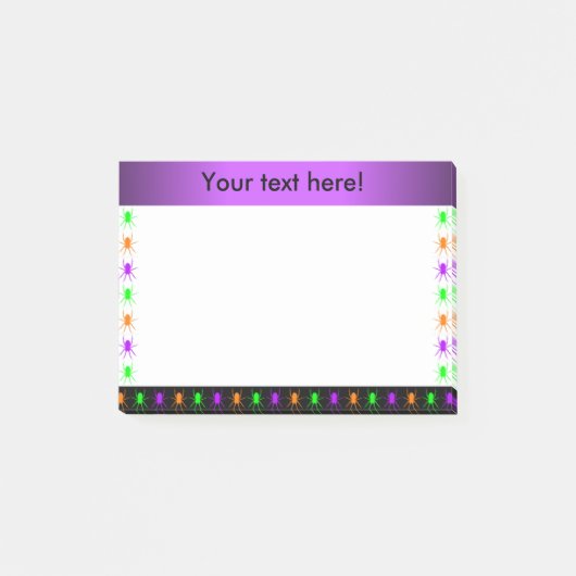 Multifel gepersonaliseerde spinnen post-it® notes (Voorkant)