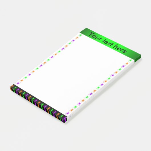 Multifel gepersonaliseerde spinnen post-it® notes (Schuin)