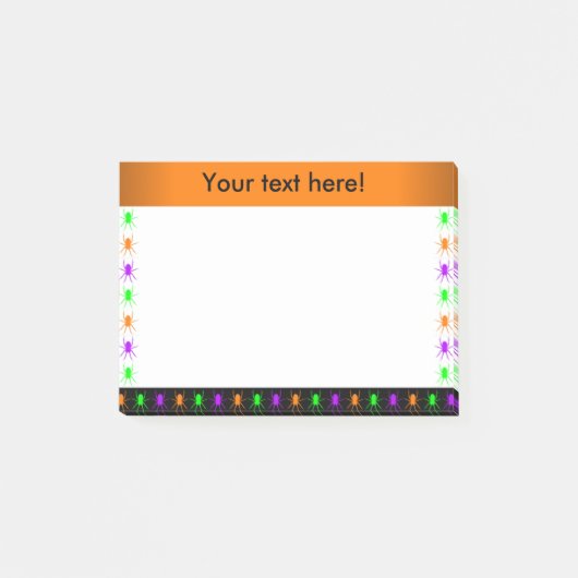 Multifel oranje spinnen post-it® notes (Voorkant)