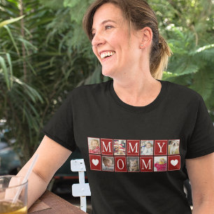 Multifospatroon met foto van mama-tekst t-shirt