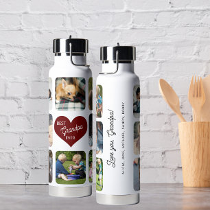 Multifoto collage beste opa ooit gepersonaliseerd waterfles