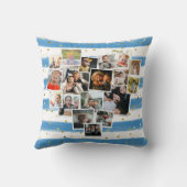 Multifoto collage hartvorm familie schattig kussen (Achterkant)