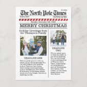 Multifoto Kerstmis 2 Foto Whimsical Funny Feestdagenkaart (Voorkant)