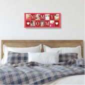 Multifoto Red Heart Pattern Foto Canvas Afdruk (Insitu (Slaapkamer))