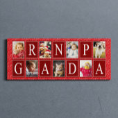 Multifoto Red Heart Pattern Grandpa Foto Canvas Afdruk
