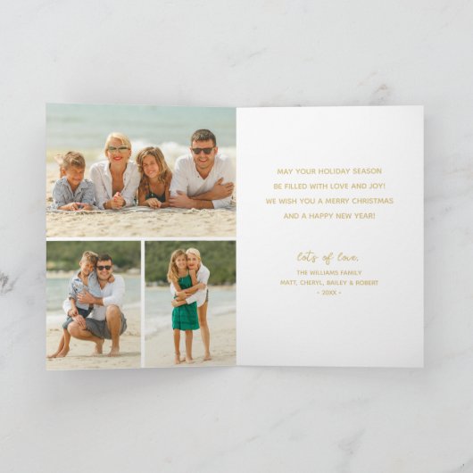 Multifoto Tropical Folded Kerstfeestkaart Kaart (Binnen)