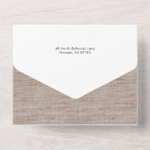 Multifoto van Rustic Linen Prettige feestdagen All In One Uitnodiging (Achterkant)