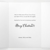 Multifoto van Rustic Linen Prettige feestdagen Drieluik Kaart (Binnenkant midden)