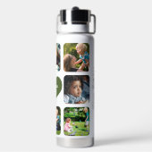 Multifotorakollage houdt van je vader op maat waterfles (Achterkant)