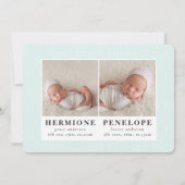 Multifotoreale tweeling in moderne geometrie + typ aankondiging (Achterkant)