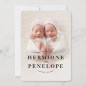 Multifotoreale tweeling in moderne geometrie + typ aankondiging (Voorkant)