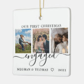 Multifoto's eerste kerstcadeau keramisch ornament (Links)