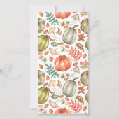 Multifoto's pompoenen vallen bruiloft opslaan Datu Save The Date (Achterkant)