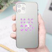 multifunctioneel Kleine paarse harten Sticker (Telefoon)