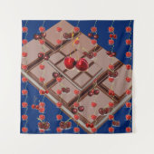 Multifunctioneel koelmiddel & kersen met Royal Blu Wandkleed (Voorkant)