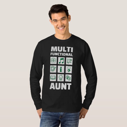 Multifunctionele beste tante ooit Bae leven koele  T-shirt (Voorkant volledig)