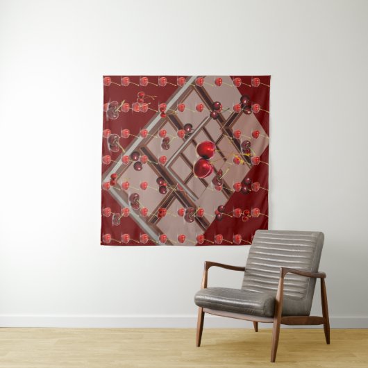 Multifunctionele 'Cherries & Chocolate' met Dark R Wandkleed (In Situ (horizontaal))