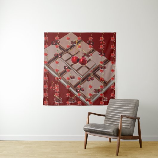 Multifunctionele 'Cherries & Chocolate' met Dark R Wandkleed (In situ)