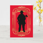 Multifunctionele Fireman Wenskaart Kaart (Gele Bloem)