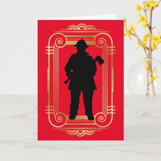 Multifunctionele Fireman Wenskaart Kaart (Gele Bloem)