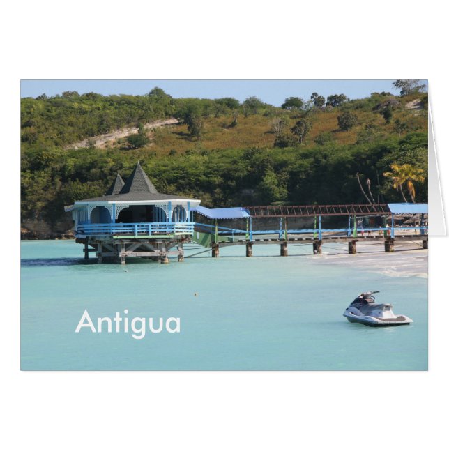 Multifunctionele kaart, foto van Antigua (Voorkant Horizontaal)