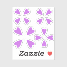 multifunctionele kleine paarse hartjes sticker