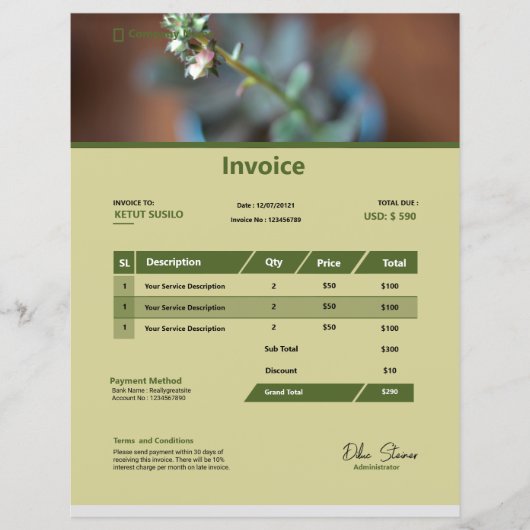 Multifunctionele Sjabloon van facturen (Voorkant)