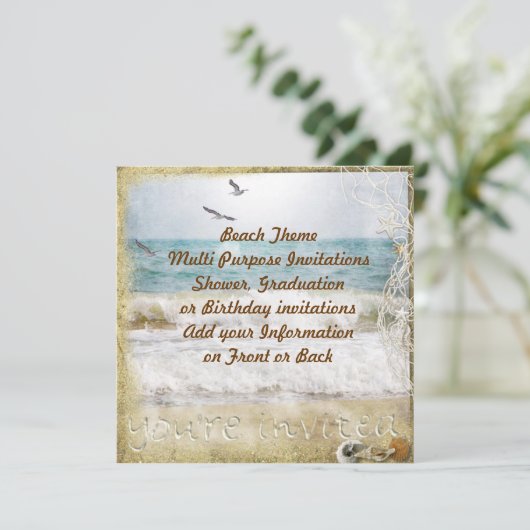 Multifunctionele uitnodiging voor elke partij (Staand voorkant)