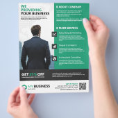 Multifunctionele zakelijke activiteiten flyer (Hand)