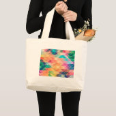 Multigekleurd jumbo-tas. grote tote bag (Voorkant (product))