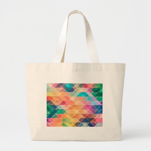 Multigekleurd jumbo-tas. grote tote bag (Voorkant)