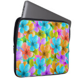 Multigekleurde bloesems, laptophoes laptop sleeve (Voorkant Rechts)