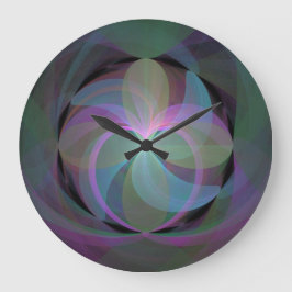 Multigekleurde fractale ventilator grote klok